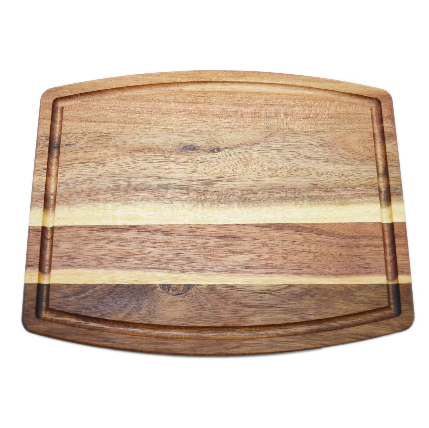 Curved Acacia Wood Cutting Board - 10pcs