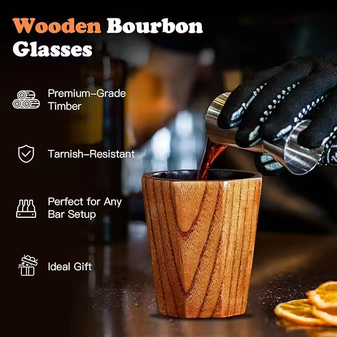 Wooden Whiskey Cup ﻿
