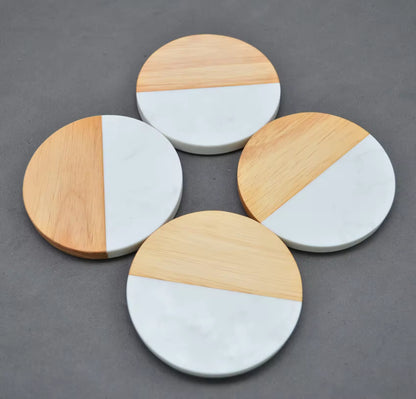 White Marble Coaster Set-20
