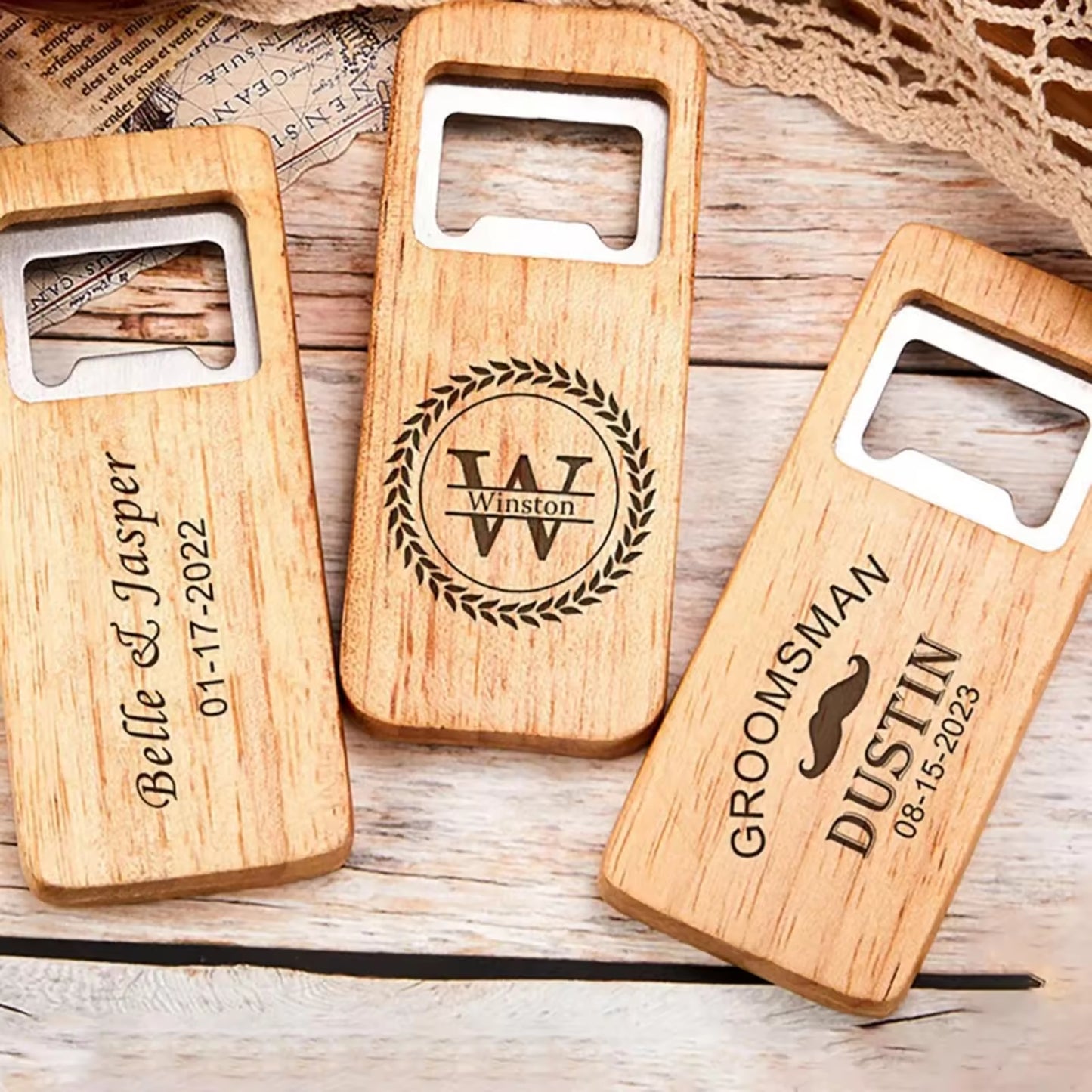 Wooden Grain Bottle Opener
