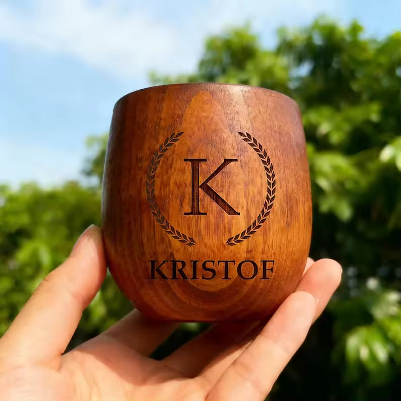 Wooden Whiskey Cup ﻿