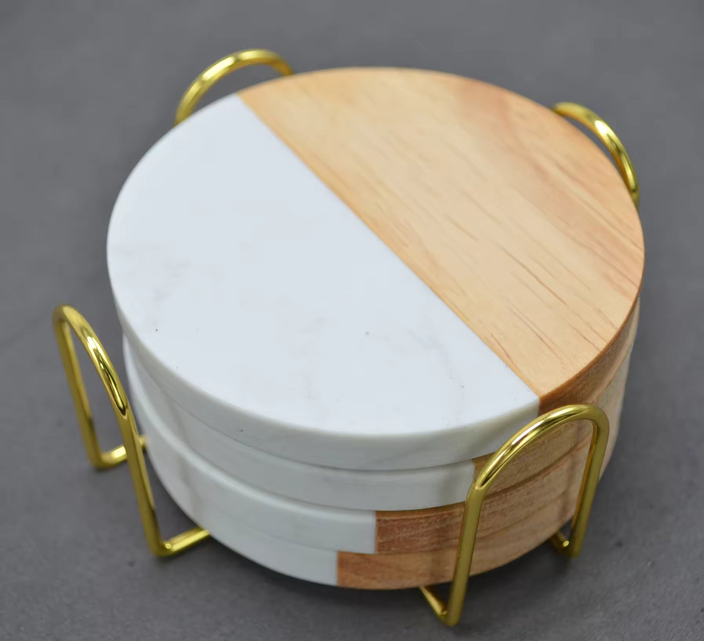 White Marble Coaster Set-20