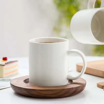 White Custom  Blank Ceramic Cup