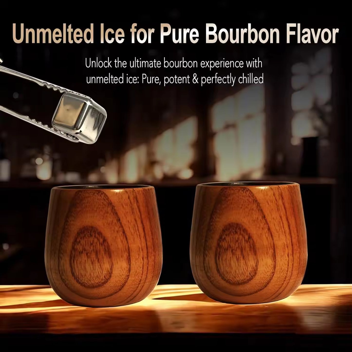 Wooden Whiskey Cup Set