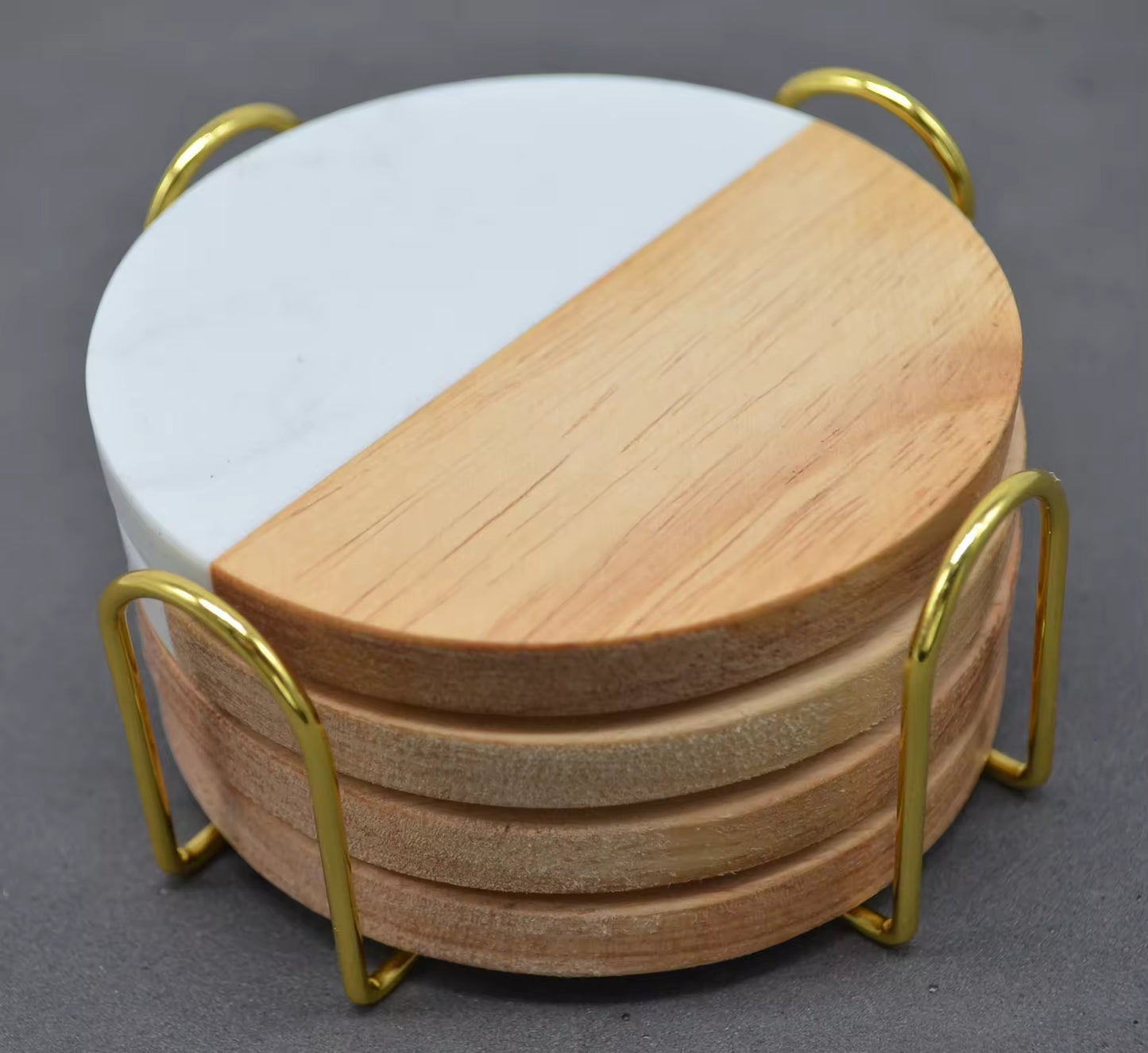 White Marble Coaster Set-20