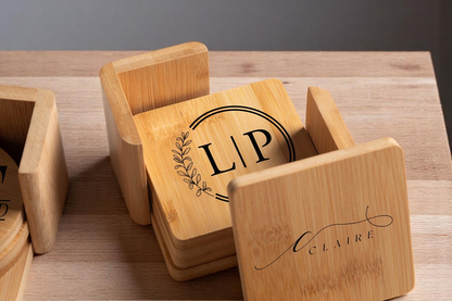 Bamboo Coaster Set - 8pack