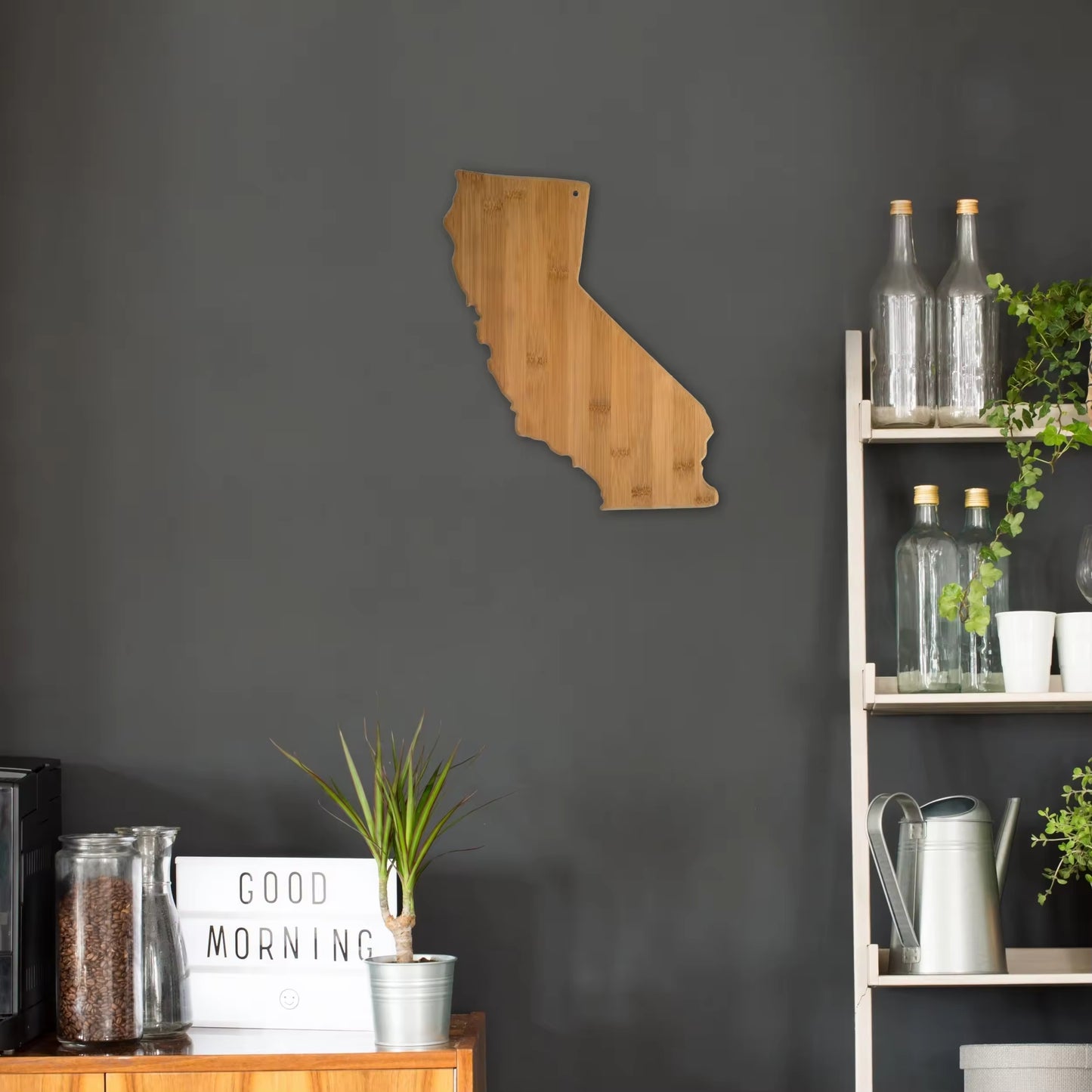 Map Shape Bamboo Cuting Board