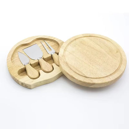 Rubber Wood Cheese Board-12Set