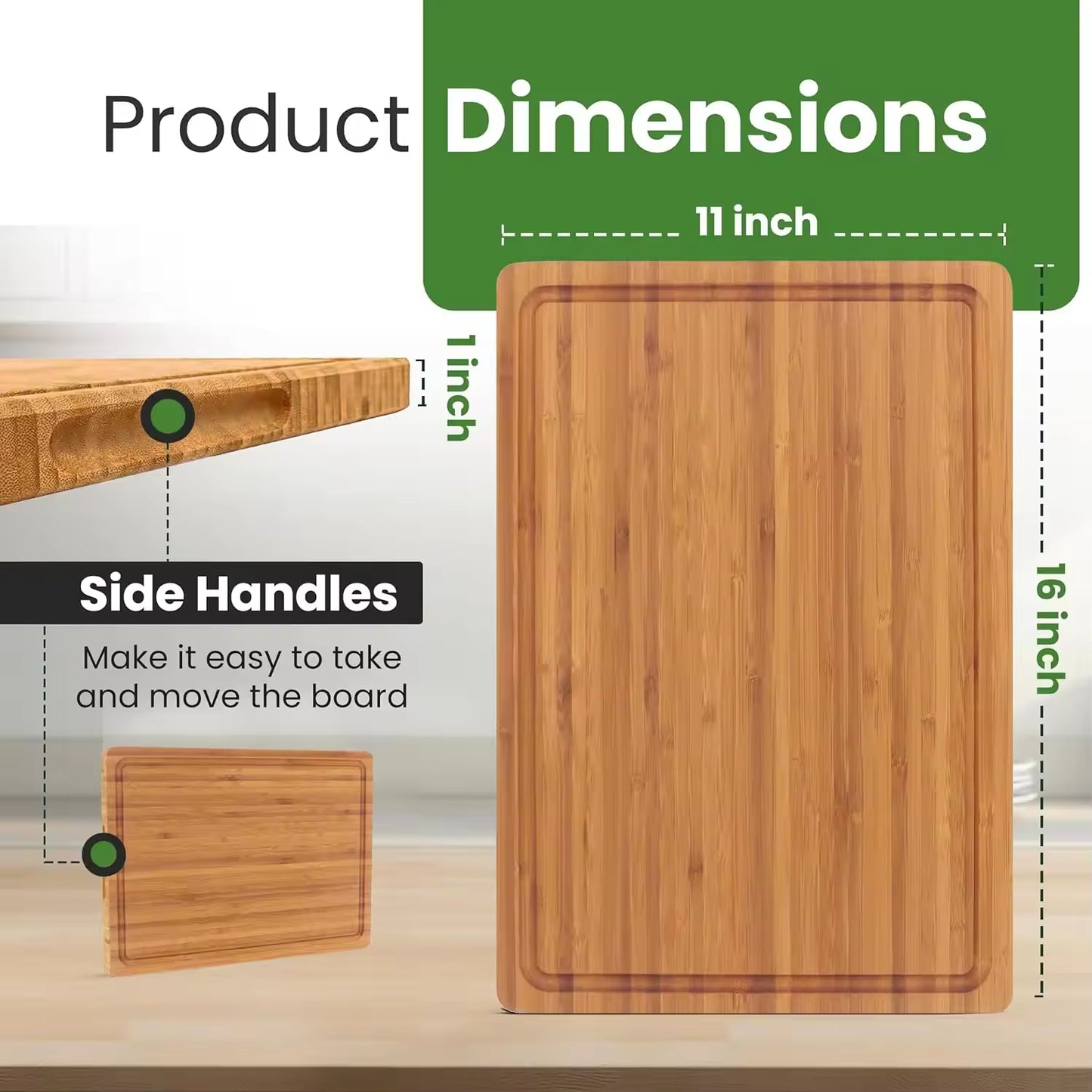 Dark Color Bamboo Cutting Board