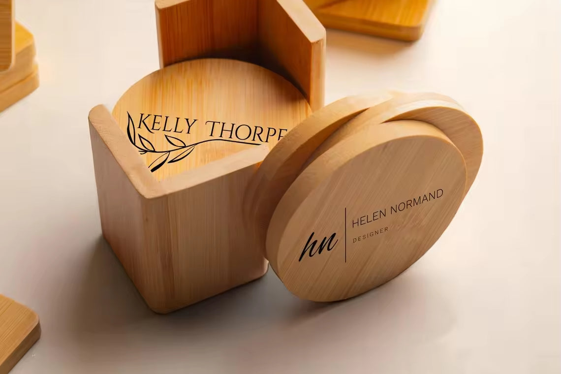 Bamboo Coaster Set - 8pack