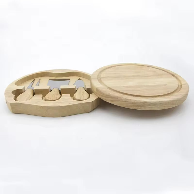 Rubber Wood Cheese Board-12Set