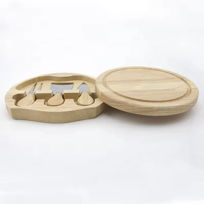 Rubber Wood Cheese Board-12Set