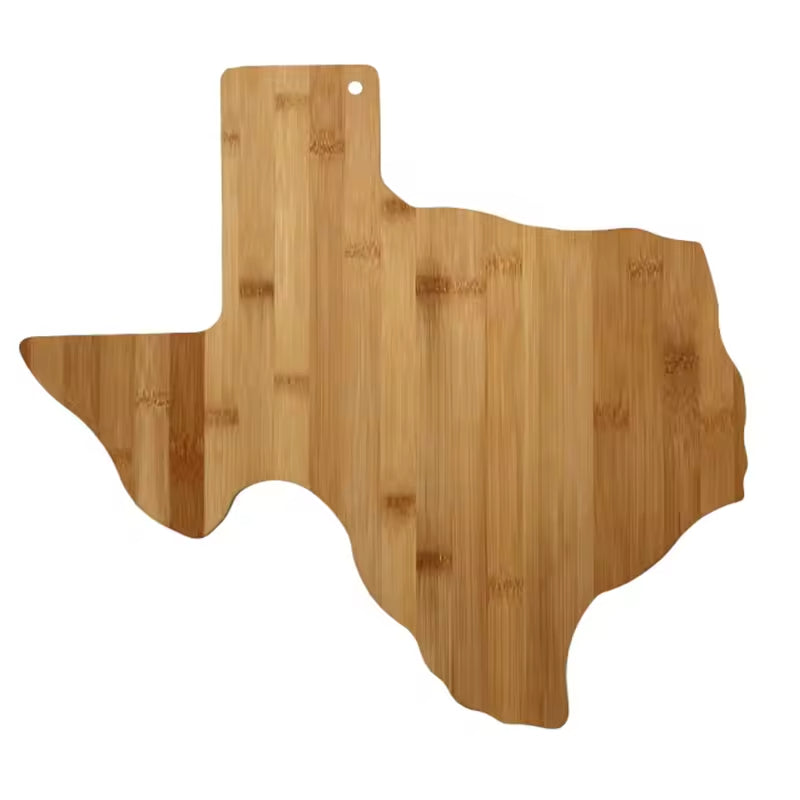 Map Shape Bamboo Cuting Board