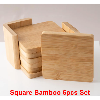 Bamboo Coaster Set - 8pack