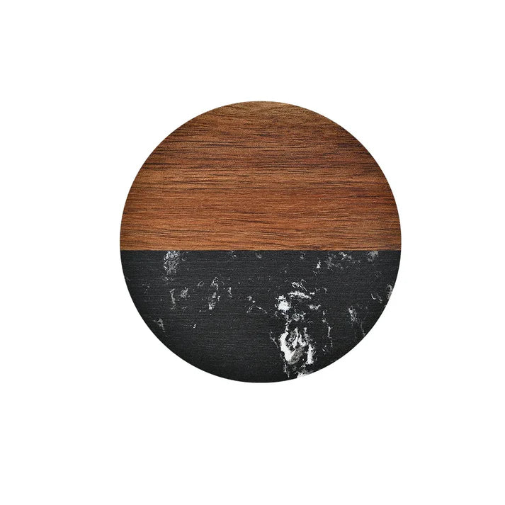 marble and wood coasters - pack of 20