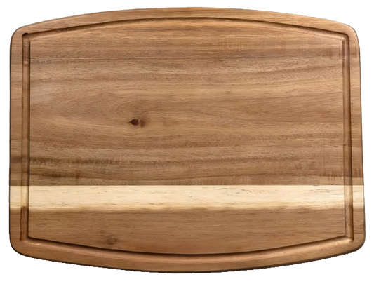 acacia wood curve shape cutting board - pack of 10