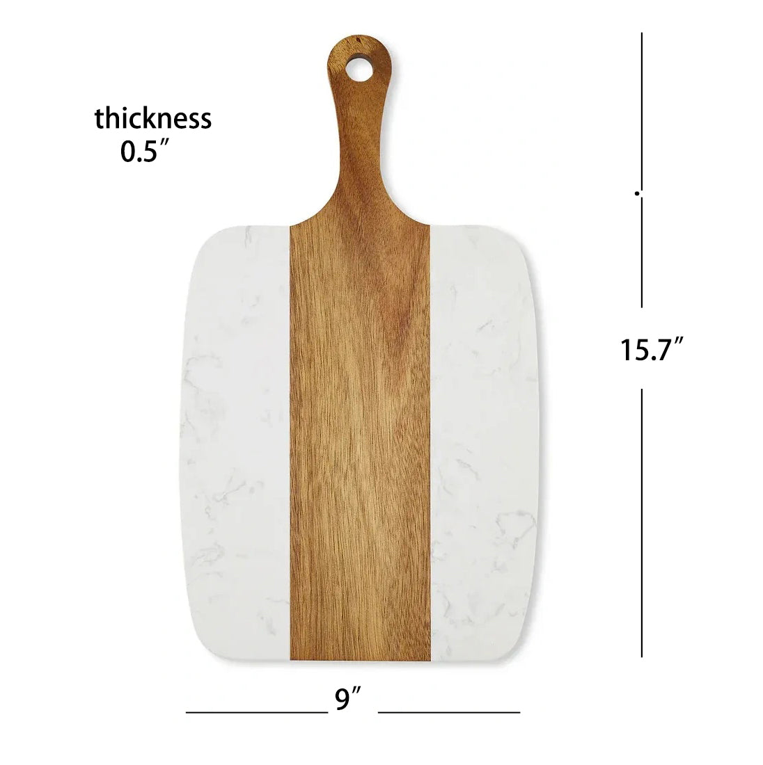 Acaia Wood and Marble Cheese Board Set - Case of 10