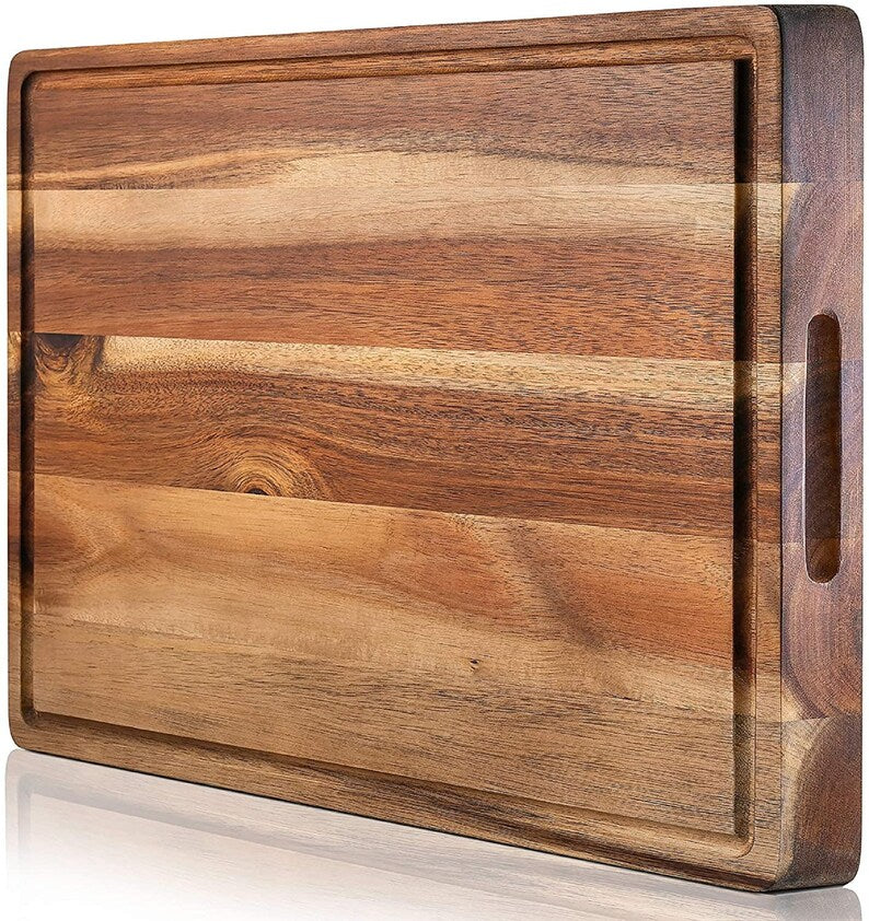 Acacia Wood Cutting Board (Thickened)15.9×12×0.9"