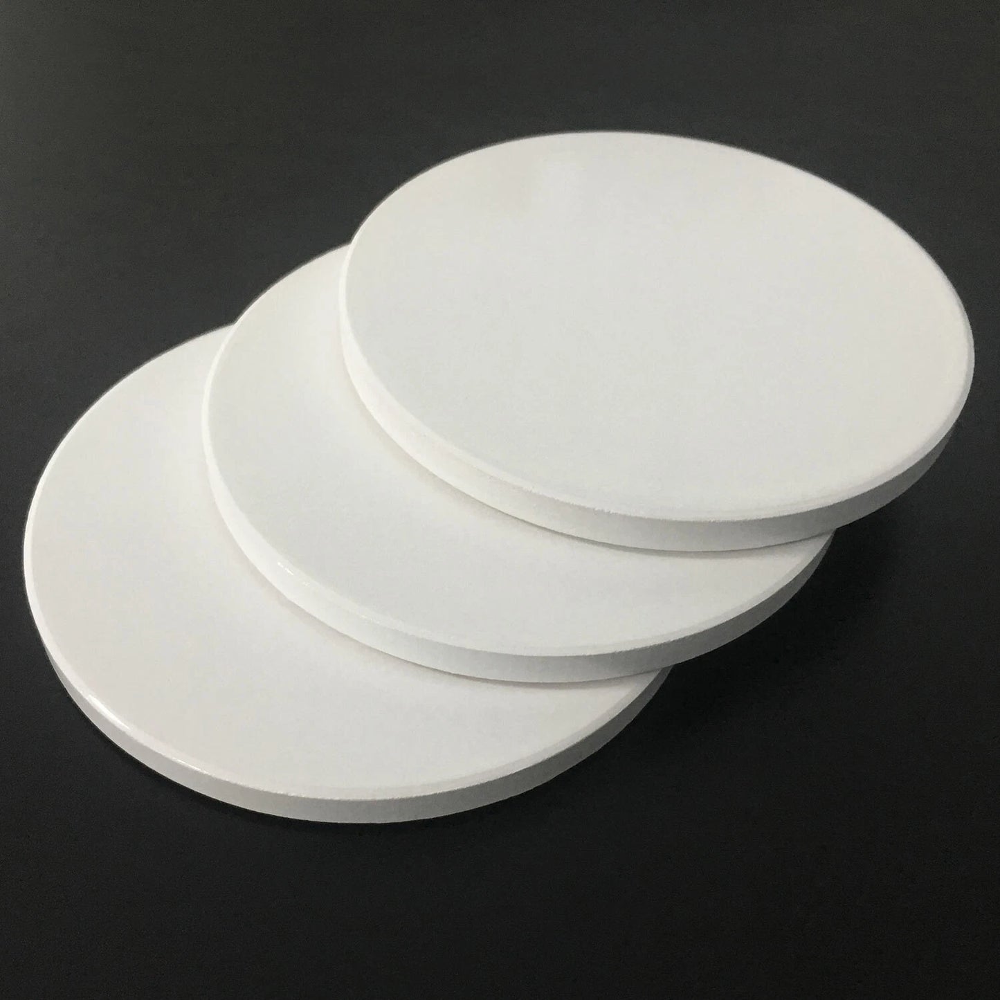 Circular Ceramic Cork Coaster  4x0.4"