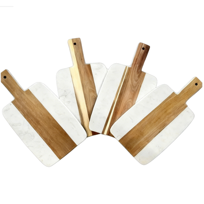 Marble Acacia Wood Serving Board