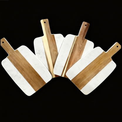 Marble Acacia Wood Serving Board